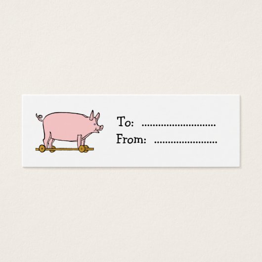 Vintages Spielzeug Gig Degustations-Tag-Visitenkar (Vorderseite)