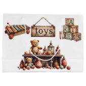 Vintages Spielzeug Große Geschenktüte (Rückseite)