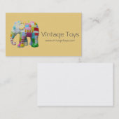 Vintages Spielzeug, handgefertigtes Spielzeug und  Visitenkarte (Vorne/Hinten)