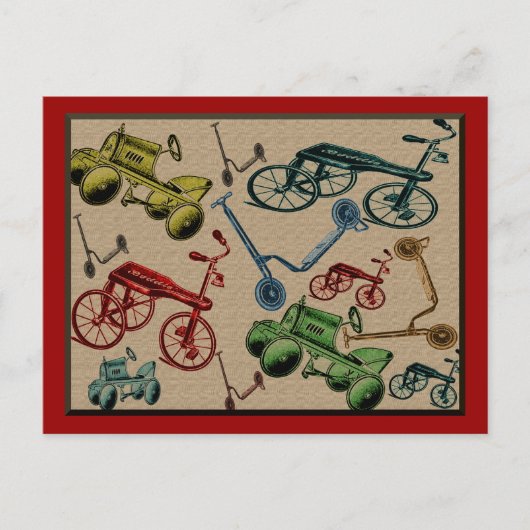 Vintages Spielzeug Postkarte (Vorderseite)