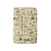 Vintages Spielzeug und Kindermuster Badematte (Vorderseite Vertikal)