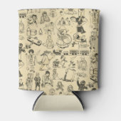 Vintages Spielzeug und Kindermuster Dosenkühler (Vorderseite)