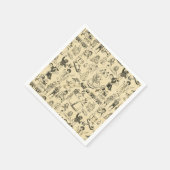 Vintages Spielzeug und Kindermuster Serviette (Ecke)
