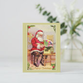 Vintages Spielzeug von Santa Postkarte (Stehend Vorderseite)