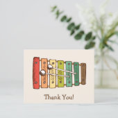 Vintages Spielzeug Xylophone Babydusche Postkarte (Stehend Vorderseite)