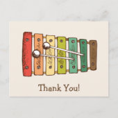 Vintages Spielzeug Xylophone Babydusche Postkarte (Vorderseite)