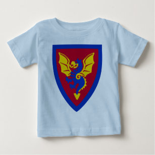 Vintages Spielzeug-Ziegelstein-Ritter-Schild-Logo Baby T-shirt
