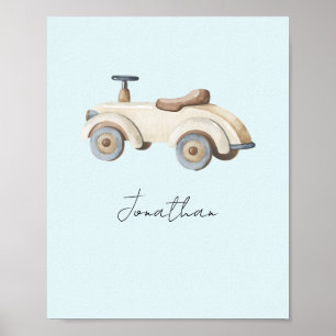Vintages Spielzeugauto Poster