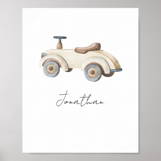 Vintages Spielzeugauto Poster (Vorne)
