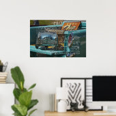 Vintages Spielzeugkalender Poster (Heimbüro)