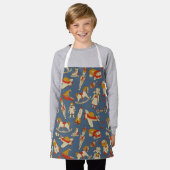 Vintages Spielzeugmuster Red/Gold ID783 Schürze (Getragen)