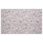 Vintages Spielzeugmuster Rosa/Grau ID783 Stoff (Fat Quarter (45,7 x 55,9 cm))