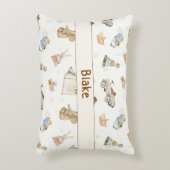 Vintages Spielzeugmuster weiß Dekokissen (Vorderseite(Vertikal))