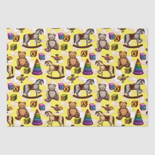 Vintages Spielzeugteppich Seidenpapier (Vorderseite)