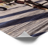 Vintages Spielzeugwagen und Traktor-Tricycle Poster (Ecke)