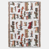 Vintages Spielzeugzug-Muster Decke (Vorderseite Vertikal)