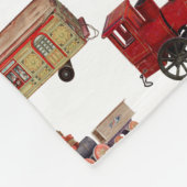 Vintages Spielzeugzug-Muster Fleecedecke (Ecke)