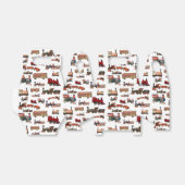 Vintages Spielzeugzug-Muster Geschenkschachtel (Ungefaltet)