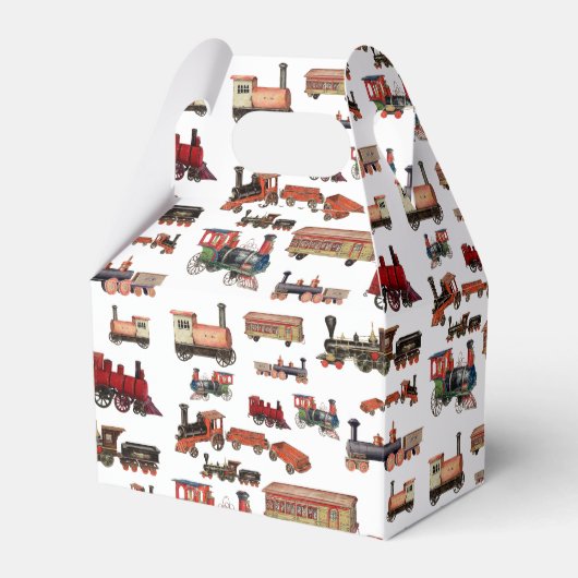 Vintages Spielzeugzug-Muster Geschenkschachtel (Vorderseite)