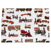 Vintages Spielzeugzug-Muster Große Geschenktüte (Vorderseite)