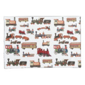 Vintages Spielzeugzug-Muster Kissenbezug (Vorderseite-Rechts)