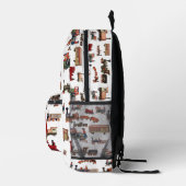 Vintages Spielzeugzug - Muster-Monogramm Bedruckter Rucksack (Rechts)