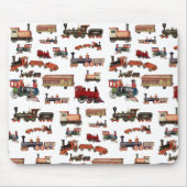 Vintages Spielzeugzug-Muster Mousepad (Vorne)