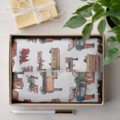 Vintages Spielzeugzug-Muster Seidenpapier (Geschenk)