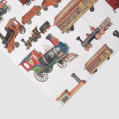 Vintages Spielzeugzug-Muster Seidenpapier (Ausschnitt)