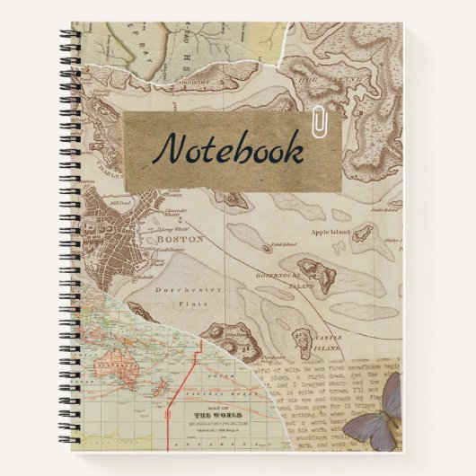 Vintages Spiral-Notebook 8,5" x 11" Notizblock (Vorderseite)