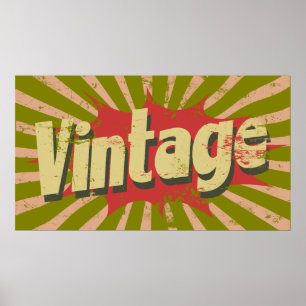 Vintages, spiralgeplagtes Plakatzeichen Poster