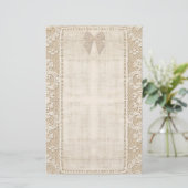 Vintages Spitze-Briefpapier Briefpapier (Stehend Vorderseite)