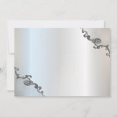 Vintages Spitzengrenzsilber Save the Date (Rückseite)