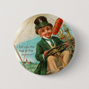 Vintages Spitzeno der Morgen-Knopf Button