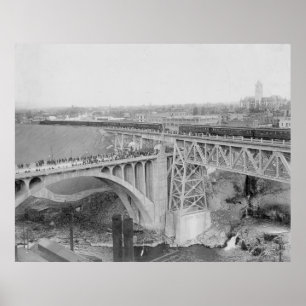 Vintages Spokane-Bahnposter Poster