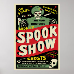Vintages Spook-Show-Plakat - der wütende Doktor Poster