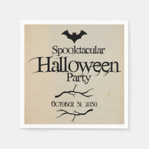 Vintages Spooktacular Batty Adult Halloween-Party Serviette