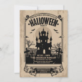 Vintages Spooktacular Spuk House Halloween-Party Einladung (Vorderseite)