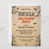 Vintages Spooktakuläres Halloween-Party Einladung (Vorderseite)