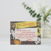 Vintages Spooky Halloween 4 Postkarte (Stehend Vorderseite)