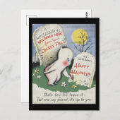 Vintages Spooky Halloween 7 Postkarte (Vorne/Hinten)