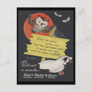 Vintages Spooky Halloween 9 Postkarte
