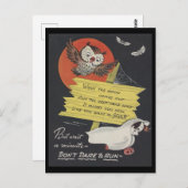 Vintages Spooky Halloween 9 Postkarte (Vorne/Hinten)