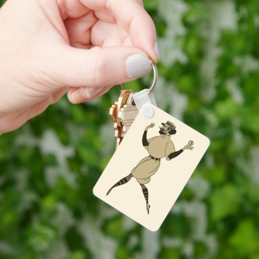 Vintages SportBaseball, Viktorianischer Baseball-P Schlüsselanhänger (Hand)