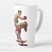 Vintages Sportboxen, Boxen im Kampf Milchtasse (Rechte Ecke)