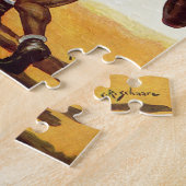 Vintages Sportboxen, Boxen im Kampf Puzzle (Seite)