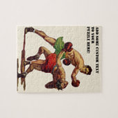 Vintages Sportboxen, Boxen im Kampf Puzzle (Horizontal)