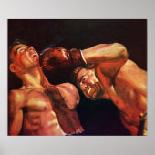 Vintages Sportboxen, Boxen Punching Fight Poster (Vorne)