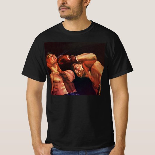 Vintages Sportboxen, Boxen Punching Fight T-Shirt (Vorderseite)