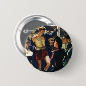 Vintages Sportboxen, Boxer Verlasse den Ring Button (Vorne & Hinten)